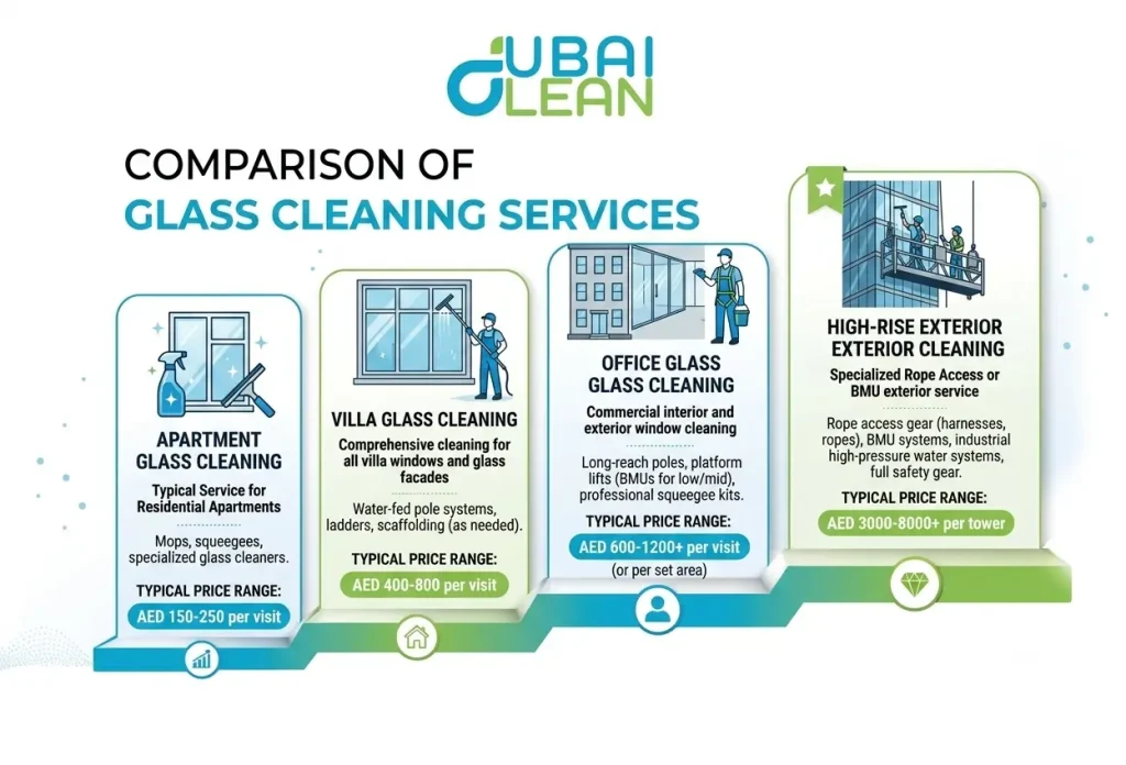 average price of glass cleaning