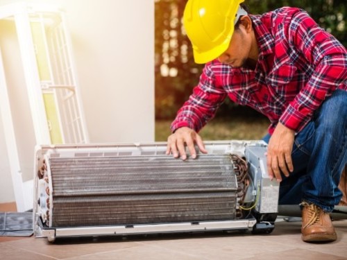 Inside AC Coil Cleaning