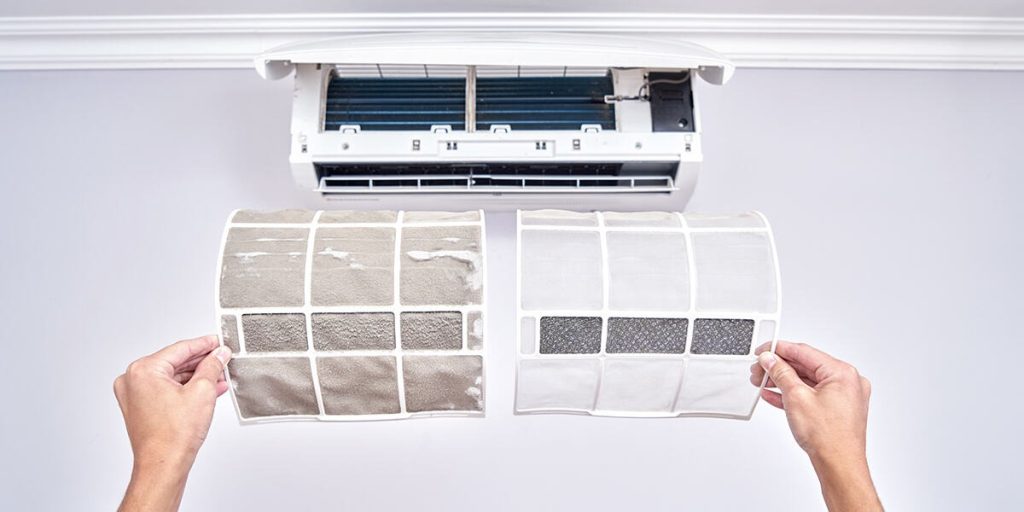 AC air filter cleaning Dubai