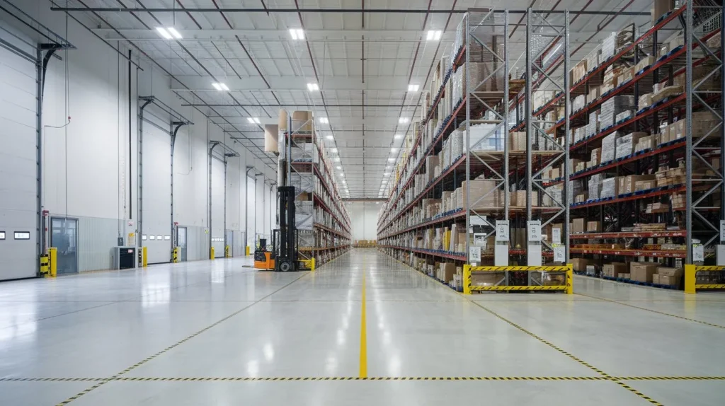 an illustration of shining warehouse