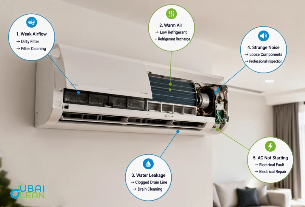 AC repair troubleshooting chart