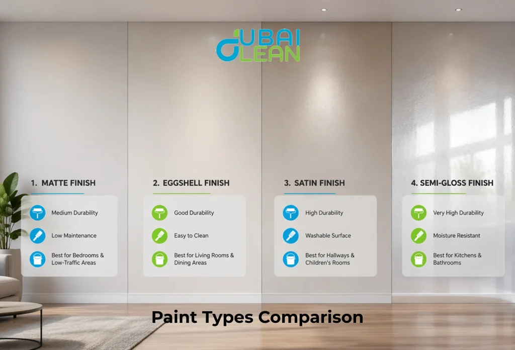 Apartment paint types comparison chart