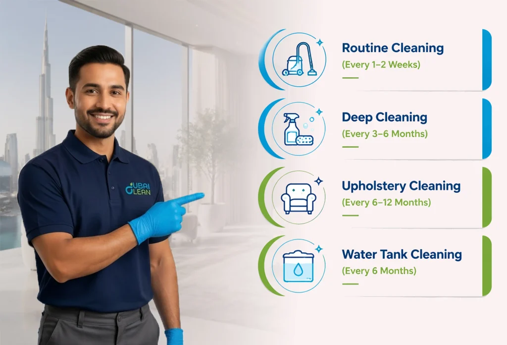 Commercial cleaning service comparison chart