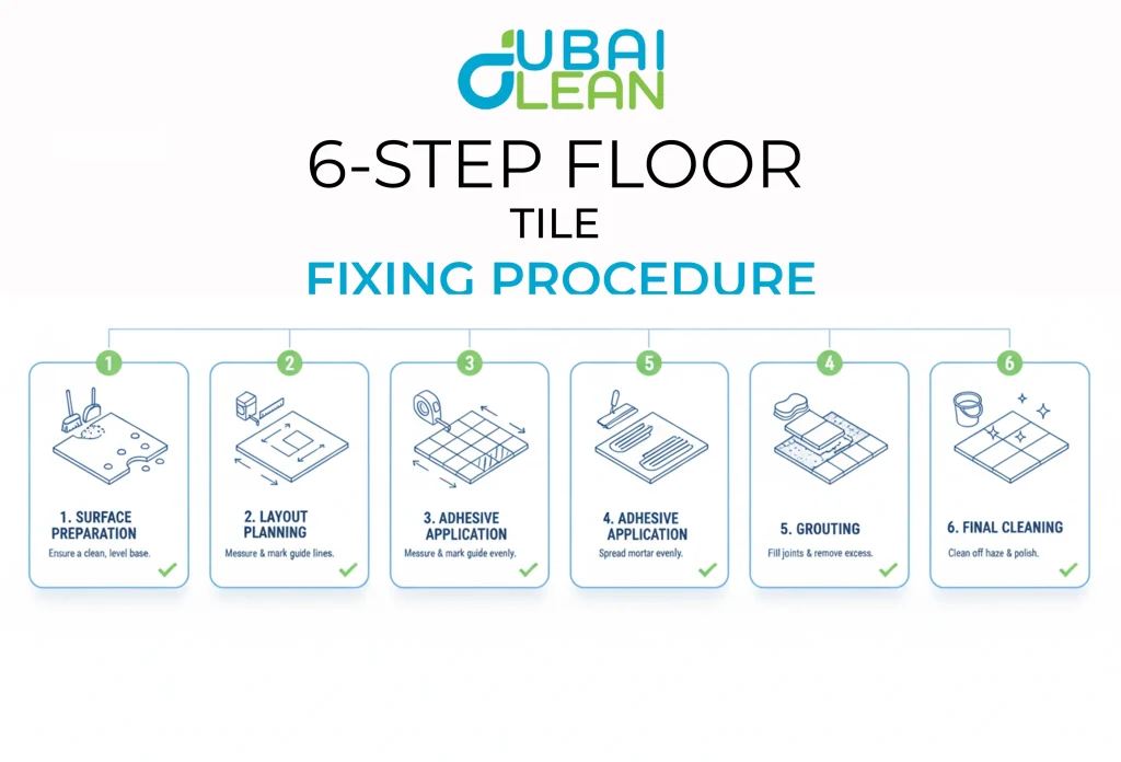Floors Tile Fixing Procedure