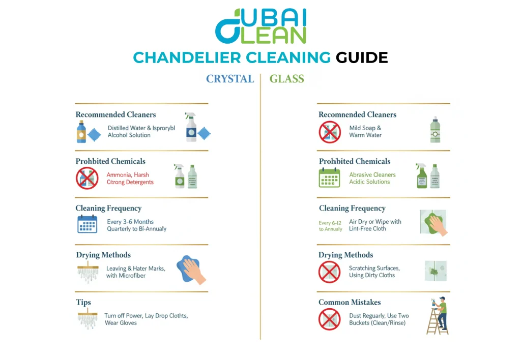 Crystal vs Glass Chandelier Cleaning