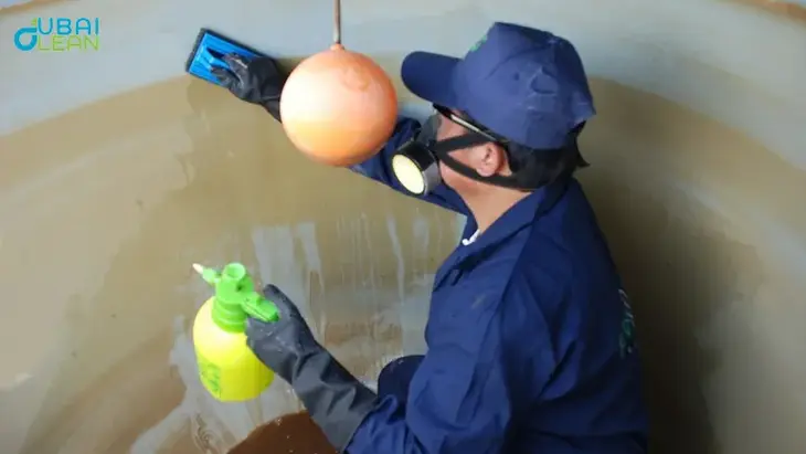 water tank cleaning with bleech 2 dcs