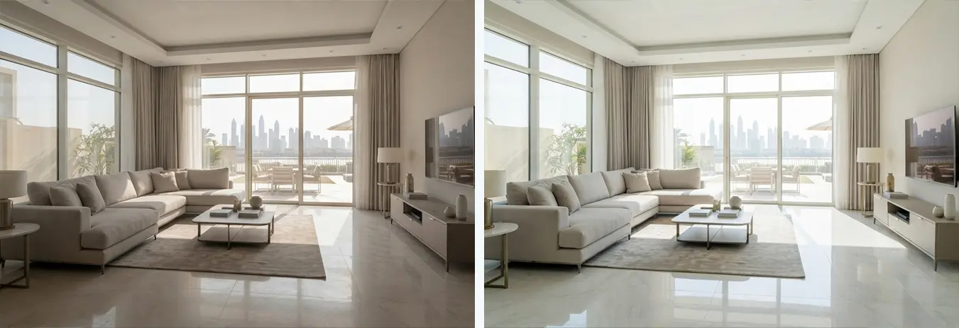 Before and after style home deep cleaning transformation
