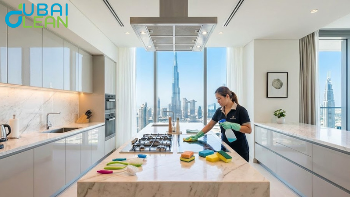 deep cleaned kitchen