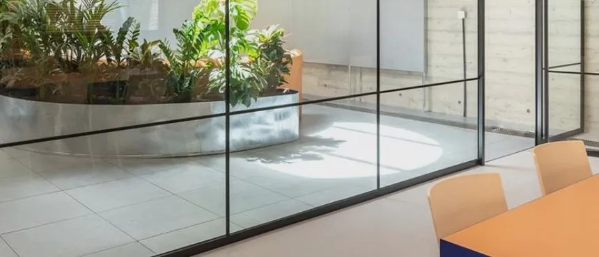 glass or wooden partition installation