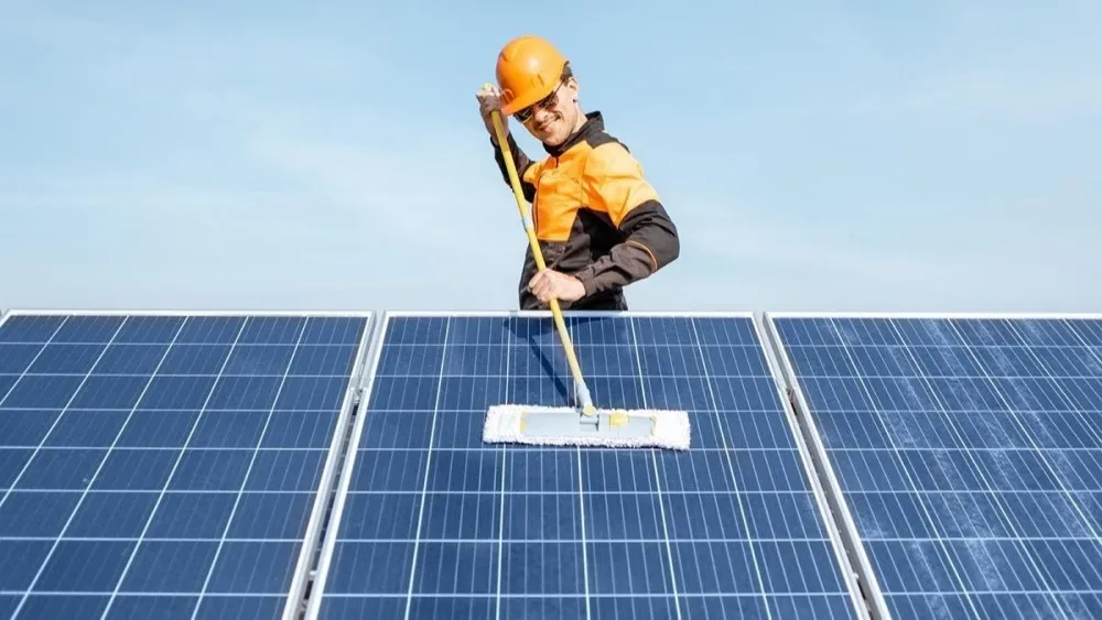 Solar Panel Cleaning Brush | Durable & Safe | Dubai Clean