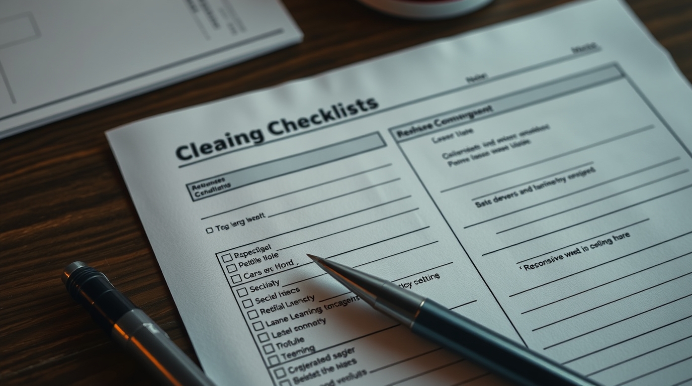 cleaning checklist
