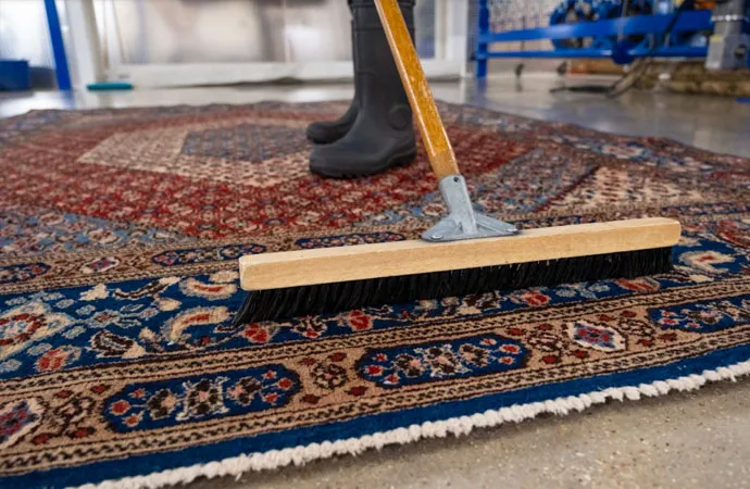 how do professionals clean oriental rugs