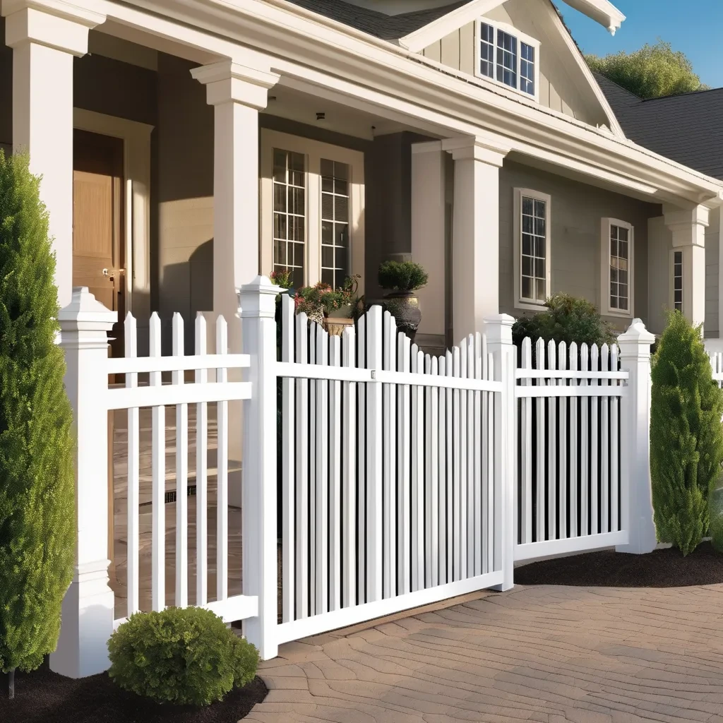 Home gate painted in White color