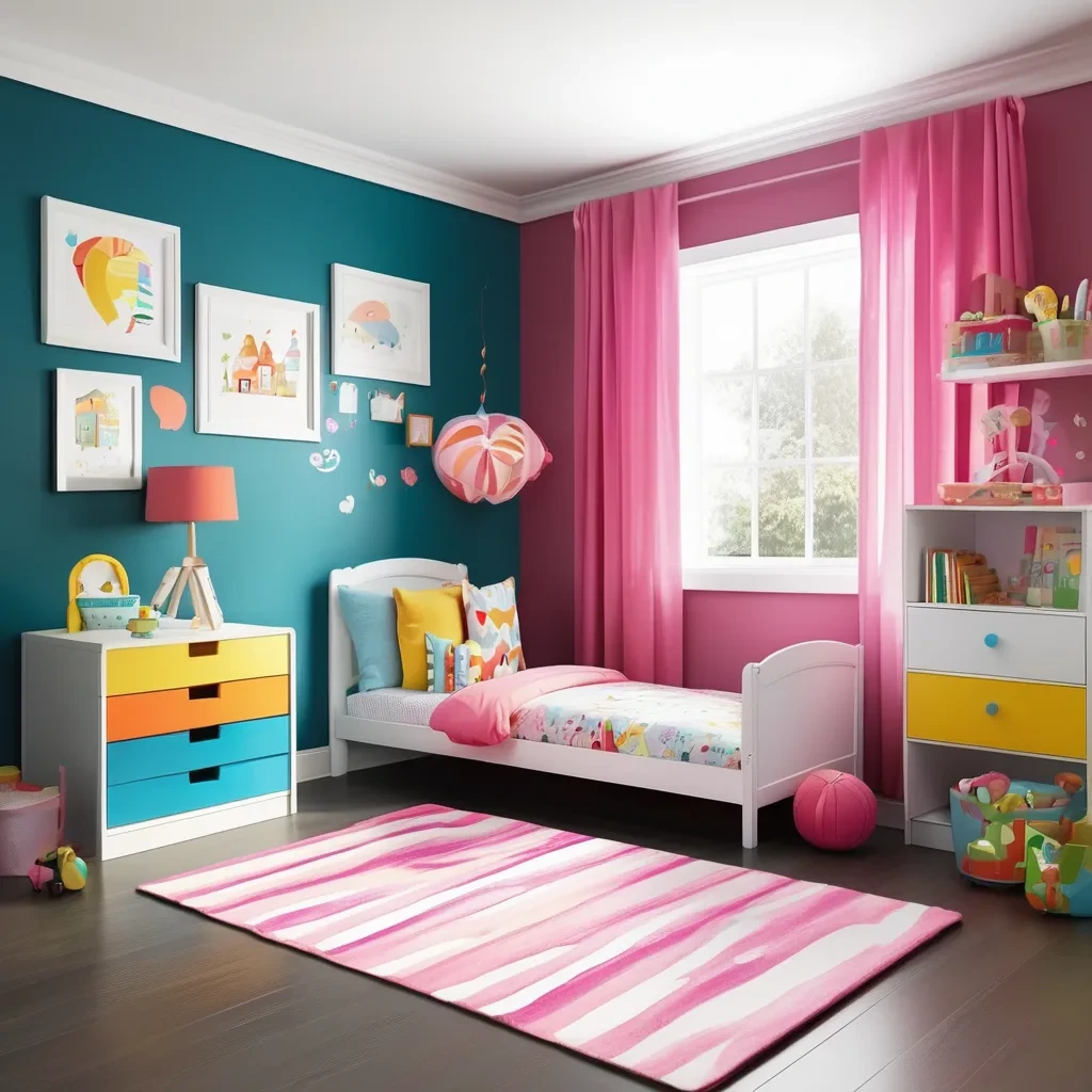  Amazing kid's room design with multi-color painting