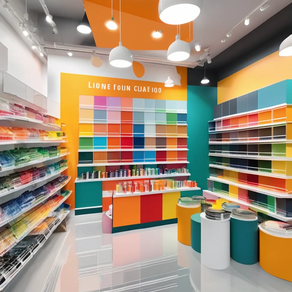 amazing colors in a retail store