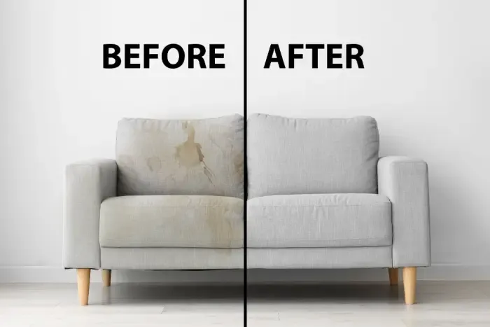 spot cleaner for couch before and after