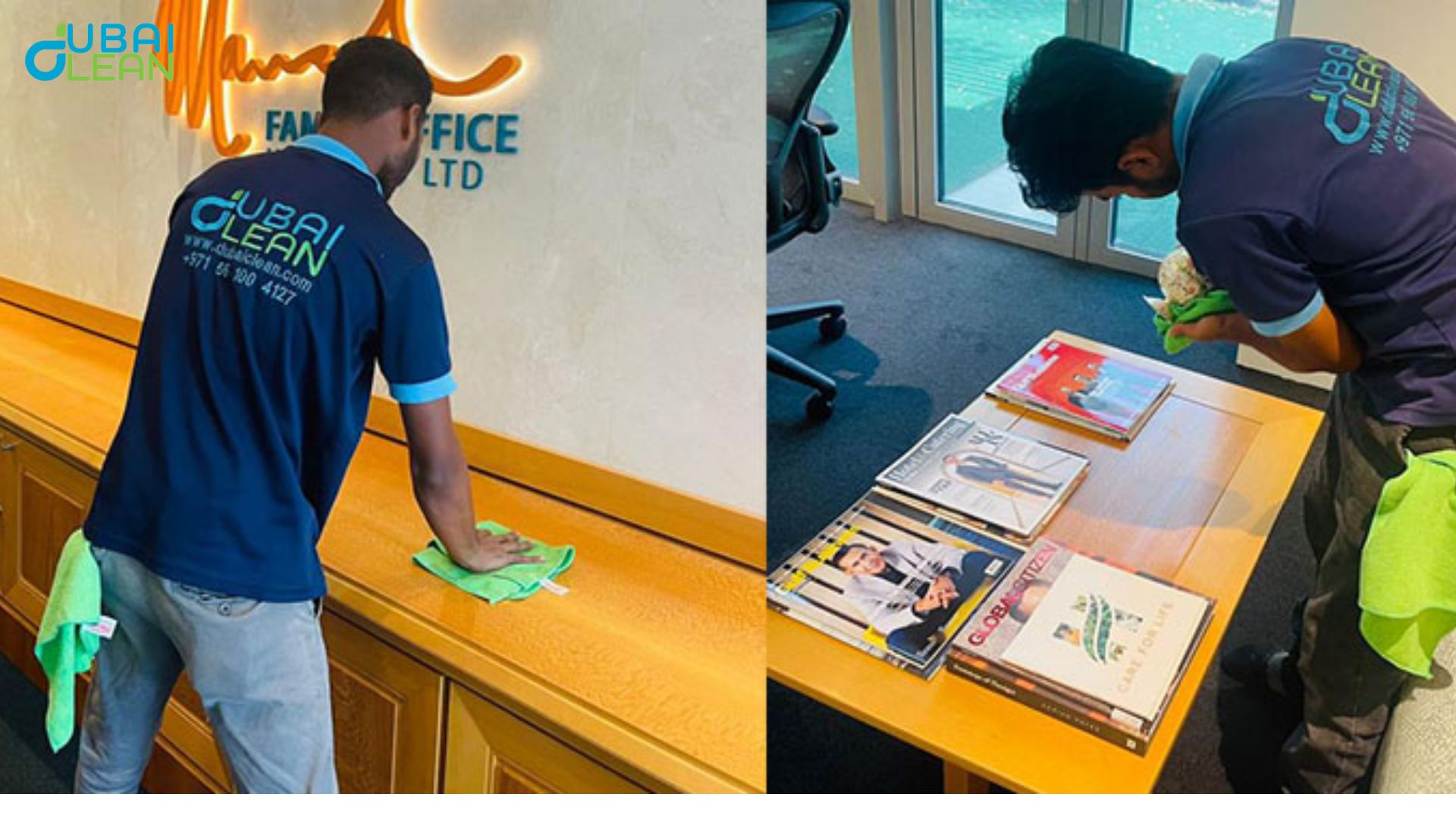 Dubai office cleaning professionals performing regular maintenance services