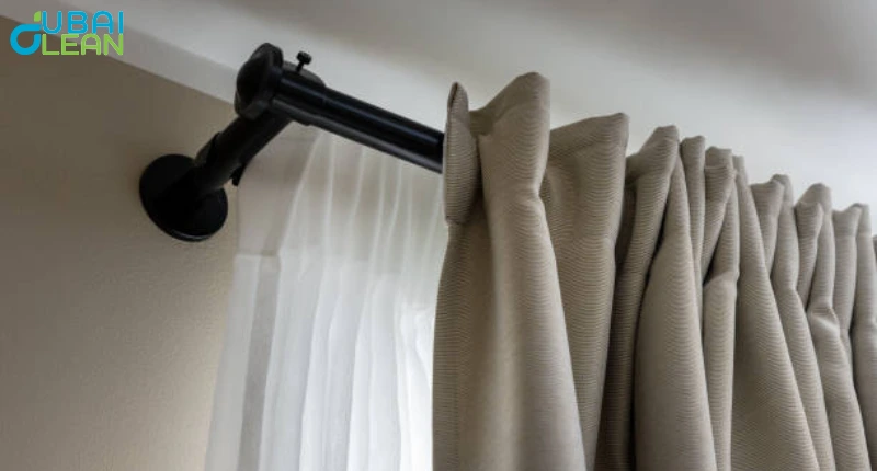 Professional curtain installation with precise measurements and expert fitting in a modern living room.