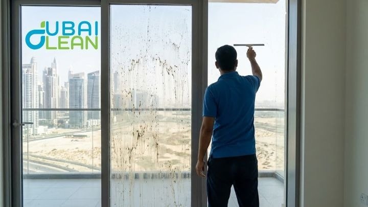 Cleaner removing window mud