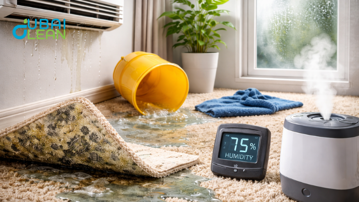 common causes of black mold in carpets