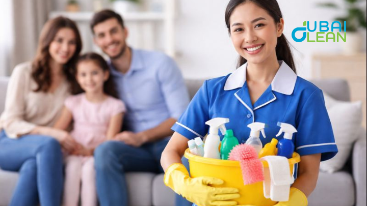 Full-time maid cleaning a Dubai home