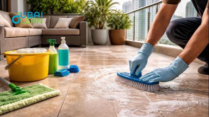 Balcony tile cleaning Dubai