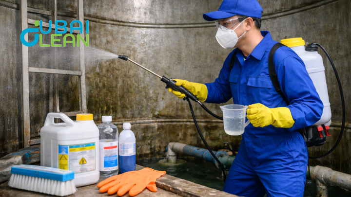 Safe chemicals for potable water tank
