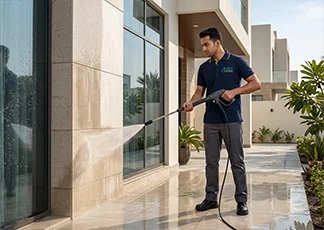 Facade Cleaning Services in Dubai, building facade cleaning Dubai, exterior building cleaning Dubai, rope access cleaning Dubai